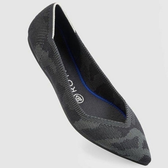 Rothy's The Point Dark Gray Camo White Halo Retired Women's 7.5 - Picture 1 of 13